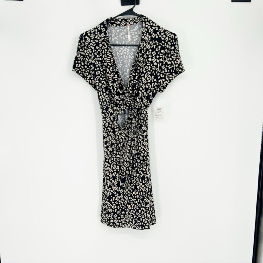 NWT Free People Marseille Front Cut Out Stretchy Tie Waist dress size small